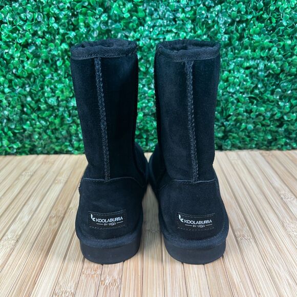 Koolaburra by UGG Koola Short Black Suede Fur Boots Womens Size 7 - Picture 3 of 10